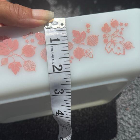 Vintage Pyrex Pink Gooseberry Refrigerator Dish 503 w/Lid 503C - 1 1/2 Qt - Picture 12 of 12